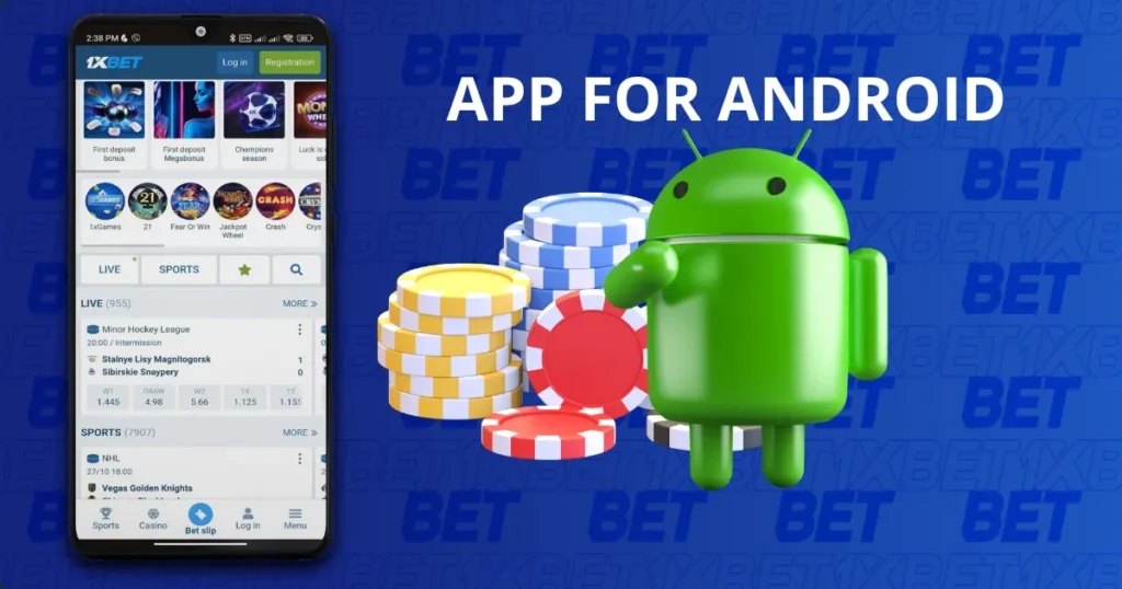 Mobile app for android devices from 1xBet Korea